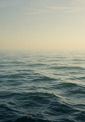Fototapeta premium Serene Seascape: Calm Waters at Dawn AI Generated
