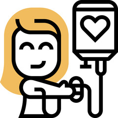 donor illustration on a white background     