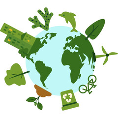 green ecology concept