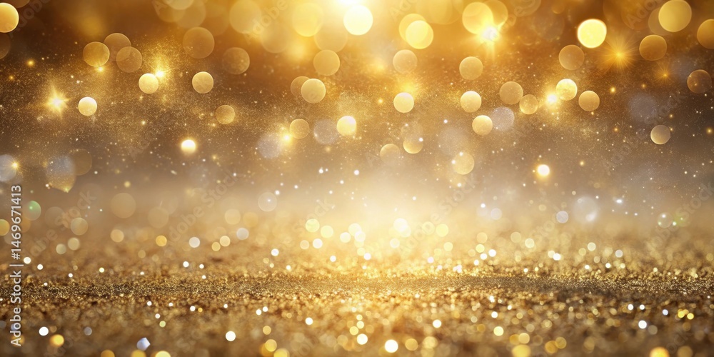 Aufkleber golden glitter background with sparkling lights and shimmering texture ideal for festive celebration
