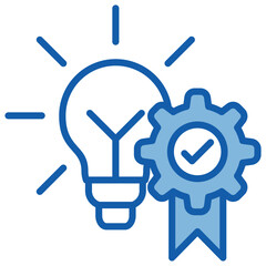 Competency Blue White Icon