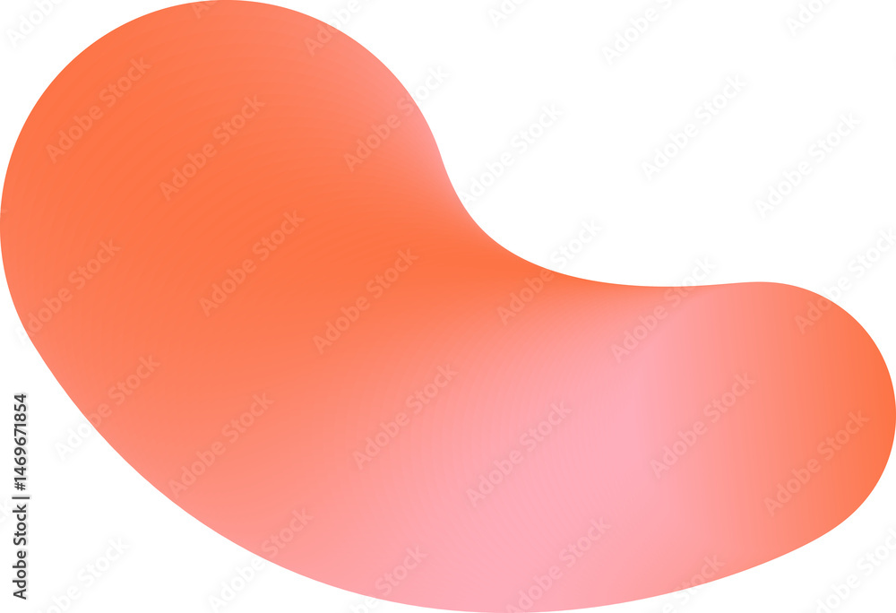 Poster gradient abstract colored shape. 3d fluid line and curved ribbon. organic design element for dynamic