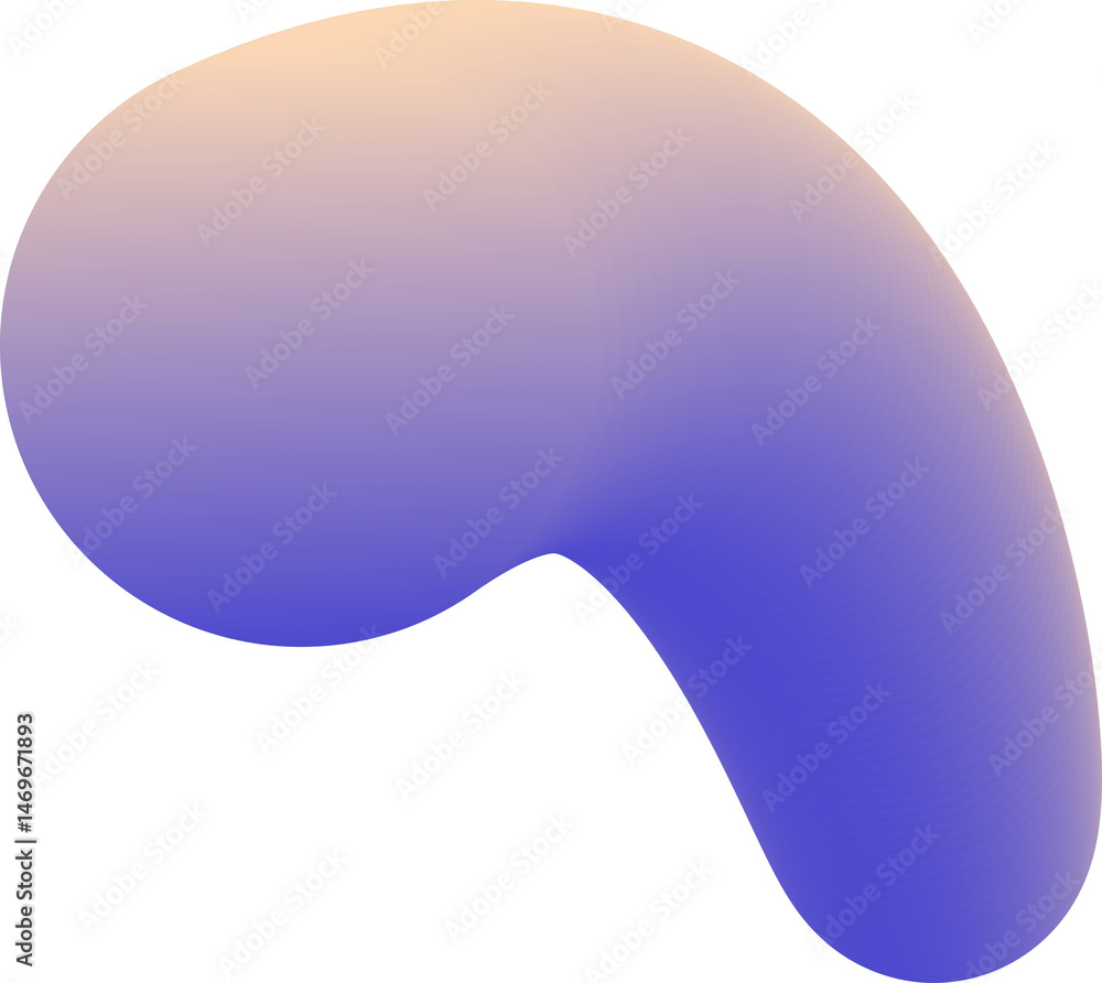 Poster gradient abstract colored shape. 3d fluid line and curved ribbon. organic design element for dynamic