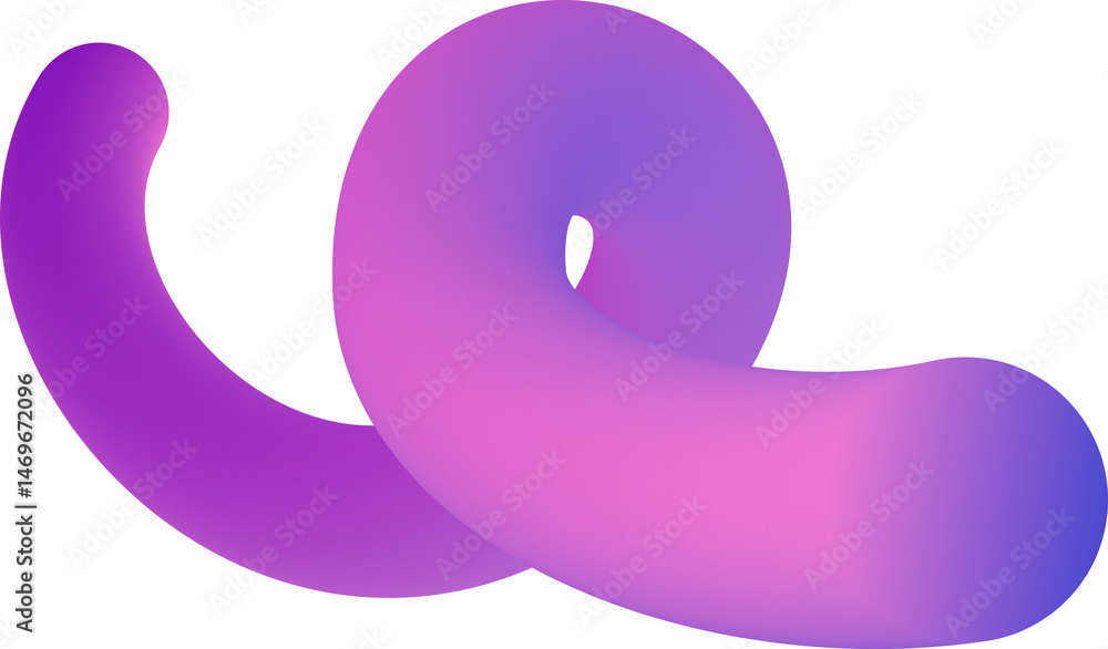 Poster gradient abstract colored shape. 3d wavy fluid line and curved ribbon. organic design element for dy
