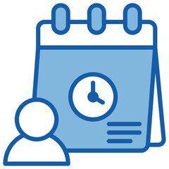 Discipline Blue White Icon