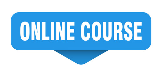 online course sticker. online course sign on transparent background