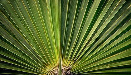 Fototapeta premium close up of a fan shaped palm leaf