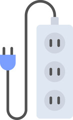 extension cord illustration on a white background    
