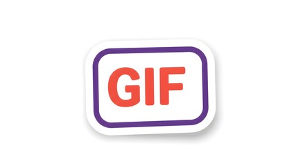 Animated GIF Vector Icon