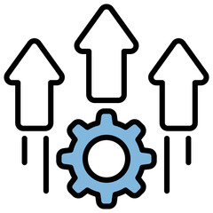 Development Blue Black Icon
