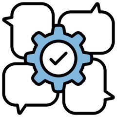 Collaboration Blue Black Icon