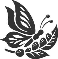 Vector butterfly silhouette