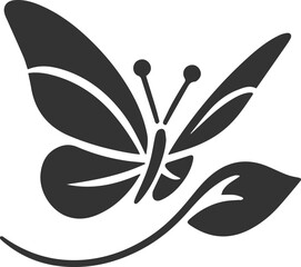 Vector butterfly silhouette