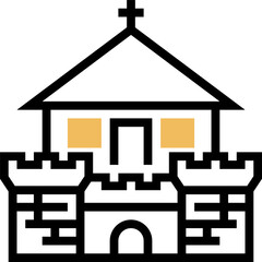 fortress illustration on a white background    