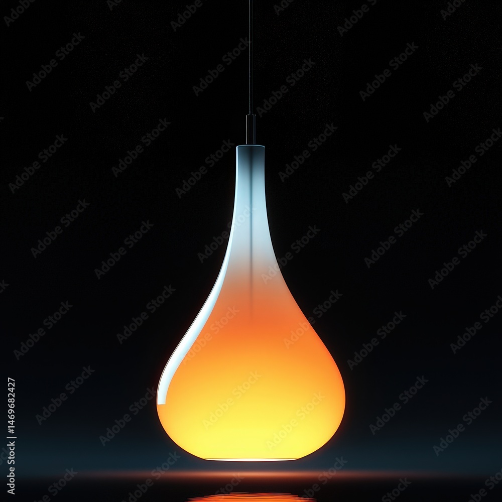 Poster an illuminated light bulb casting a soft glow in a completely dark room highlighting its design