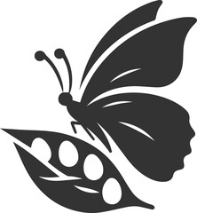 Vector butterfly silhouette