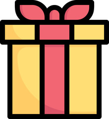 gift box illustration on a white background     