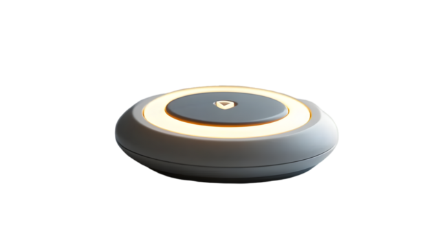 Modern round light with gray top