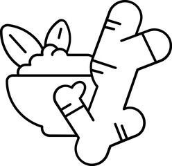 ginger illustration on a white background     