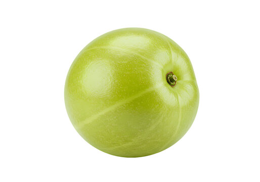 Fresh Green Amla Fruit A CloseUp Image on Transparent background