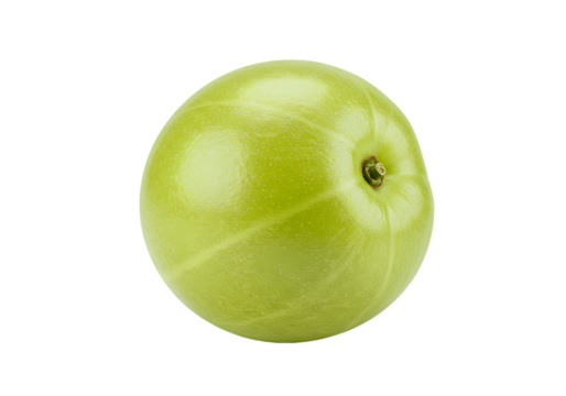 Fresh Green Amla Fruit A CloseUp Image on Transparent background