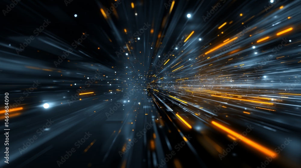 Wall mural vector-style image of futurist background abstract technology