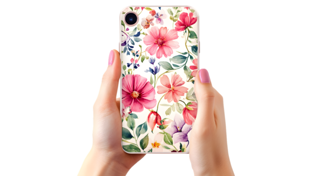 Professional Hand Holding Smartphone Isolated on Transparent Background Isolated for Technology Marketing