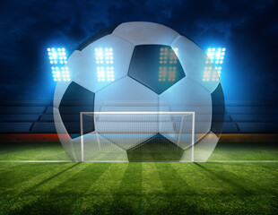 Soccer field backdrop