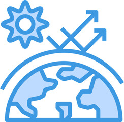 global warming illustration on a white background     
