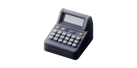 Retro Cash Register Icon In 3D Style. Symbolizes Retail, Commerce, And Financial Transactions Isolated On Transparent Background