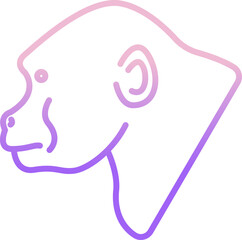 gorilla illustration on a white background     
