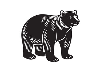 Polar Bear Silhouette Vector