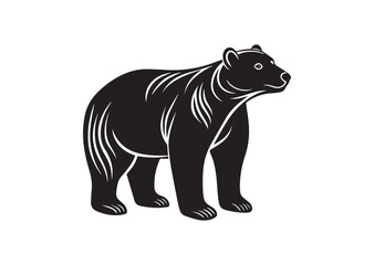 Fototapeta premium Polar Bear Silhouette Vector