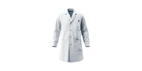Lab Coat. Symbol Of Science, Medicine, And Professionalism Isolated On Transparent Background
