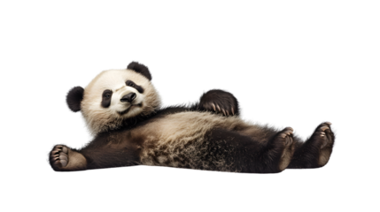 Adorable Panda Bear Portrait Full Body in Natural Habitat