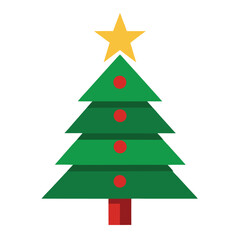 Green paper Christmas tree decoration for a merry holiday celebration