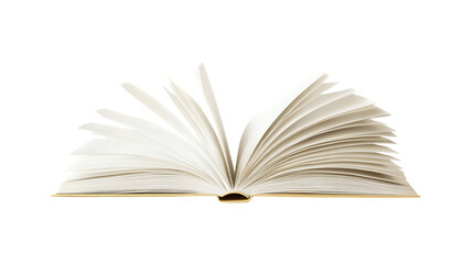 Realistic White Book Isolated on Transparent Background - Professional Mockup for Designers