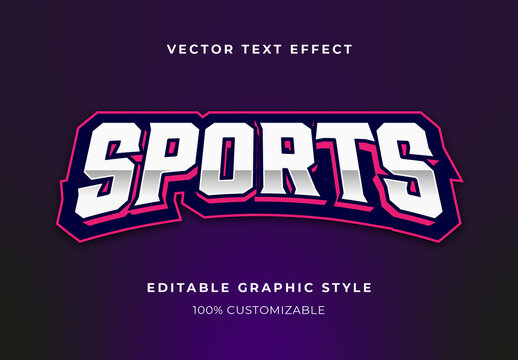 Red And Blue Bold Font Strong Sports Text Effect