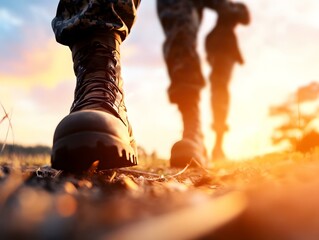 Veteran Awareness Campaign: Boots on the Ground at Sunset