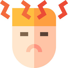 headache illustration on a white background     