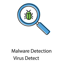 Digital Icon Representing Malware Virus Detection And Cybersecurity Intrusion Prevention