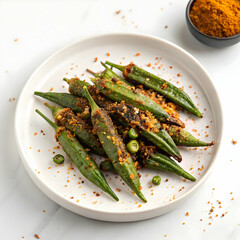 Crispy Roasted Okra Recipe: Easy Indian Side Dish