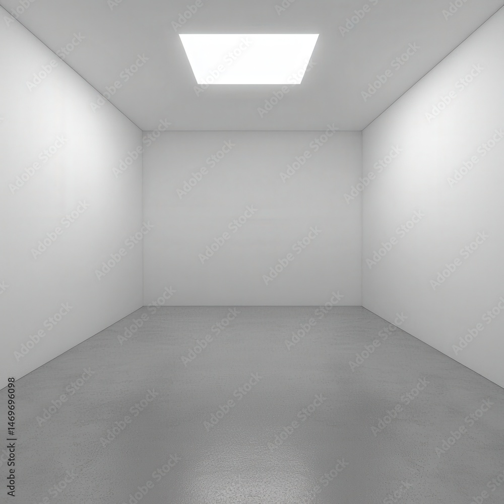 Aufkleber bright white room bathed in soft light from above creating a calm and inviting atmosphere inside