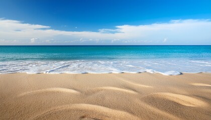 Fototapeta premium close up sand beach with blue sky