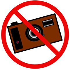 pictogramme interdiction de prendre des photos, PNG sur fond transparent