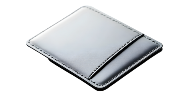 Leather Card Holder on Transparent Background