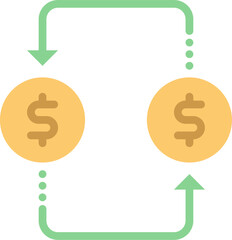 money exchange illustration on a white background    