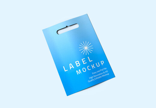 Paper Label Tag Mockup