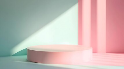 Pink Pastel Product Display Platform.