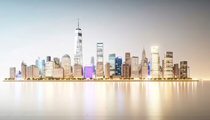 Obraz premium Cityscape View of Urban Skyline